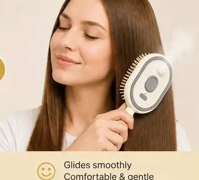 Glide the brush through your hair