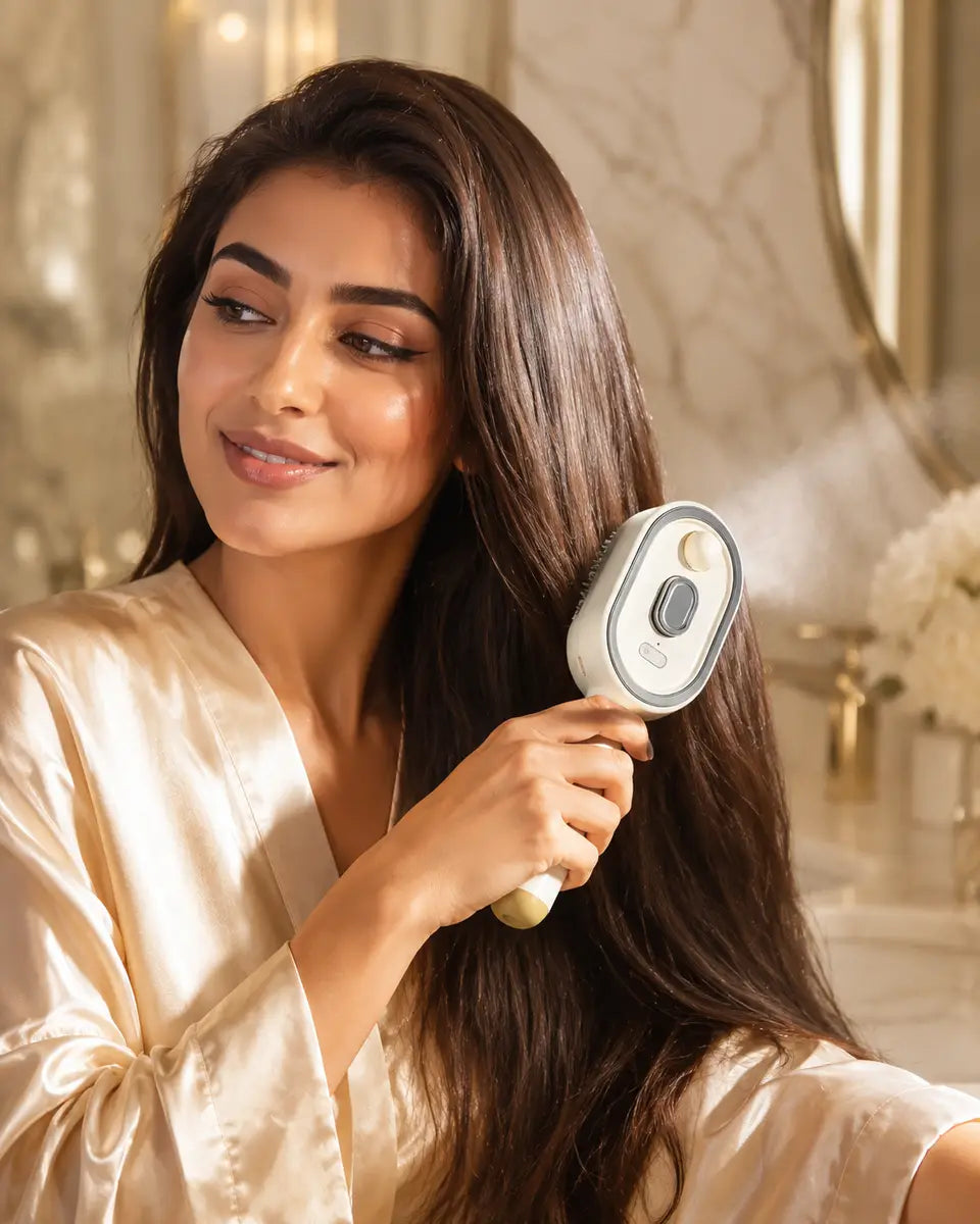 Silky, glossy hair after one glide